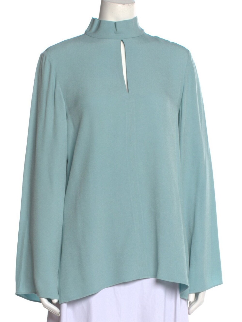 Adam Lippes Mock Neck Long Sleeve Blouse